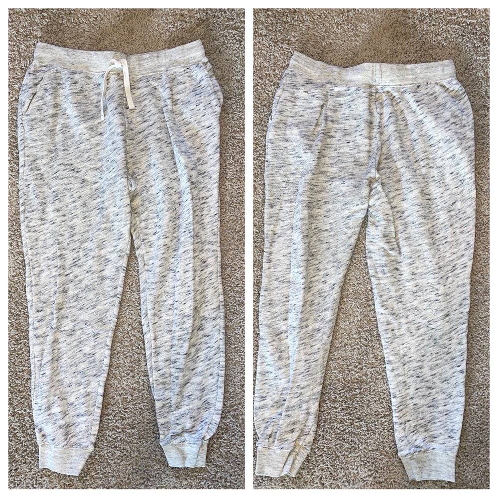 J Crew Vintage Cotton Terry Jogger Pant in Speckle Gray Size Medium